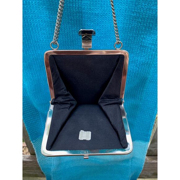 purse clutch silver vintage 1950's evening bag - Picture 3 of 10